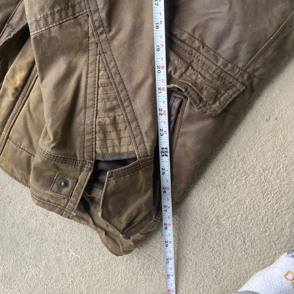 VTG Abercrombie & Fitch Redfield Jacket Mens M Waxed Cotton Flannel Lined Brown - Picture 16 of 16